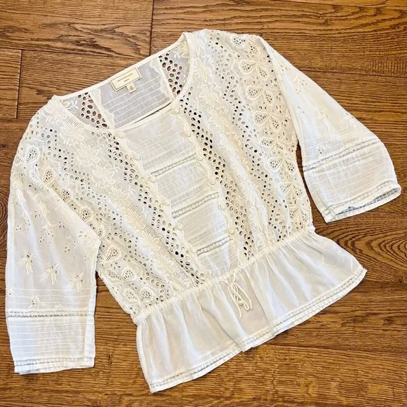 Moulinette Soeurs eyelet lace top - Picture 2 of 7